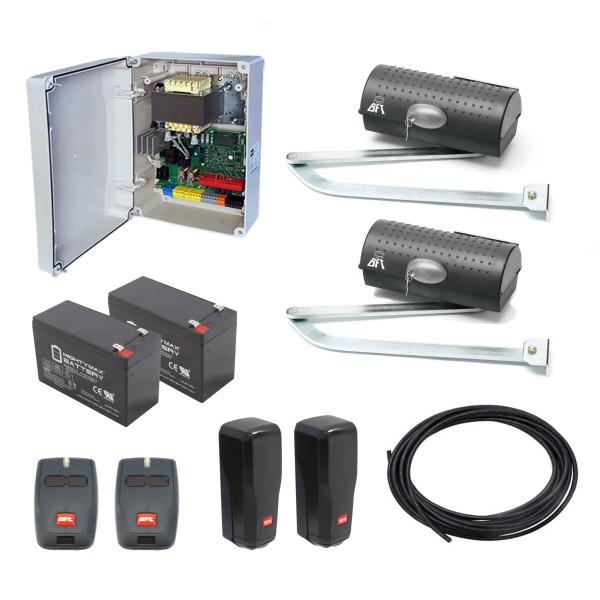 BFT Igea Dual Swing Gate Opener BT UL Kit w/ Emergency Battery Backup - KIGEAUL-D-LE (Swing Operators)