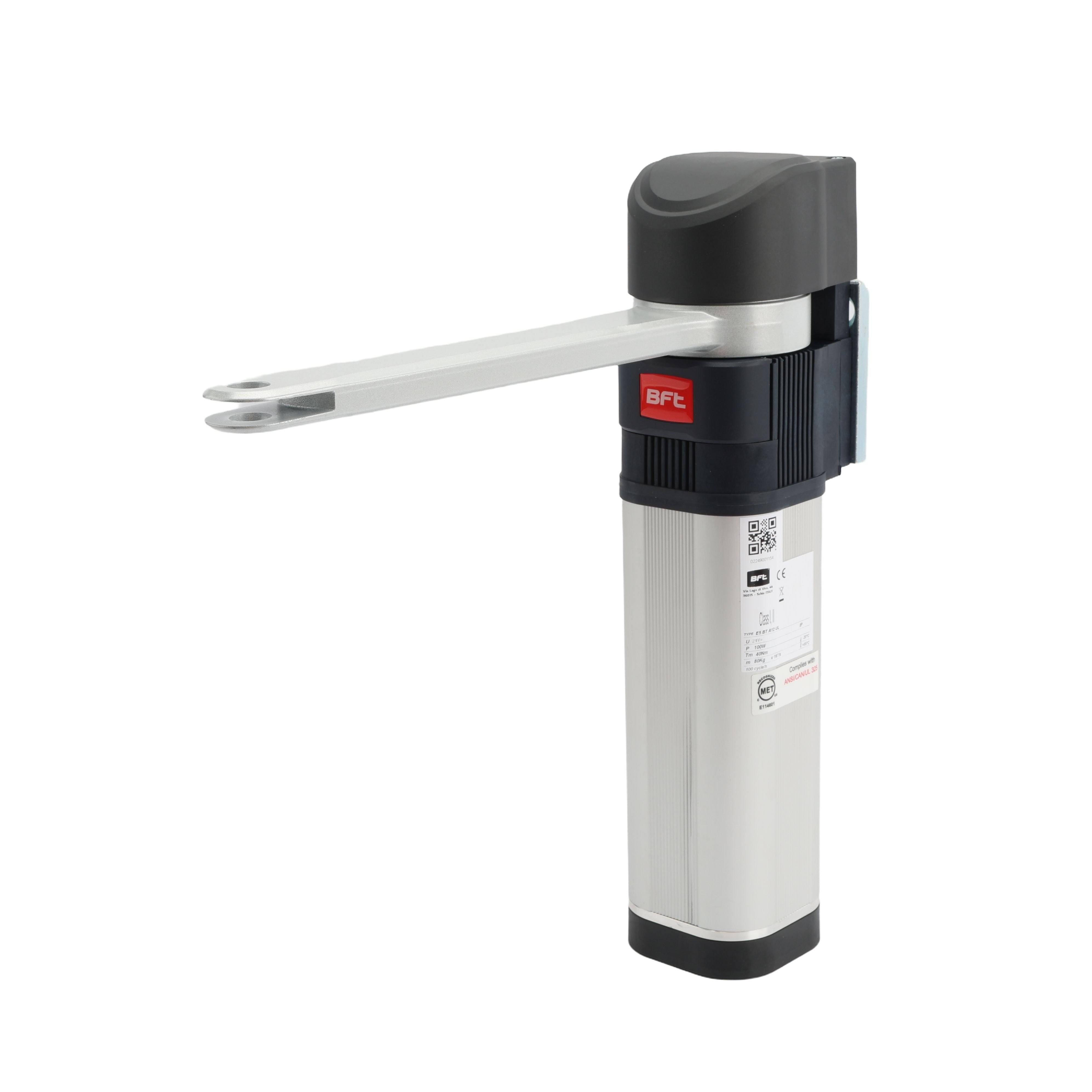 BFT E5 BT A12 UL Pedestrian Swing Gate Opener Kit for Single Doors ...