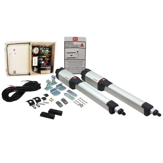 BFT Kustos BT L Dual Swing Gate Opener Kit, Battery Back-Up (Large Enclosure) - KLEBR93531705 (Swing Operators)